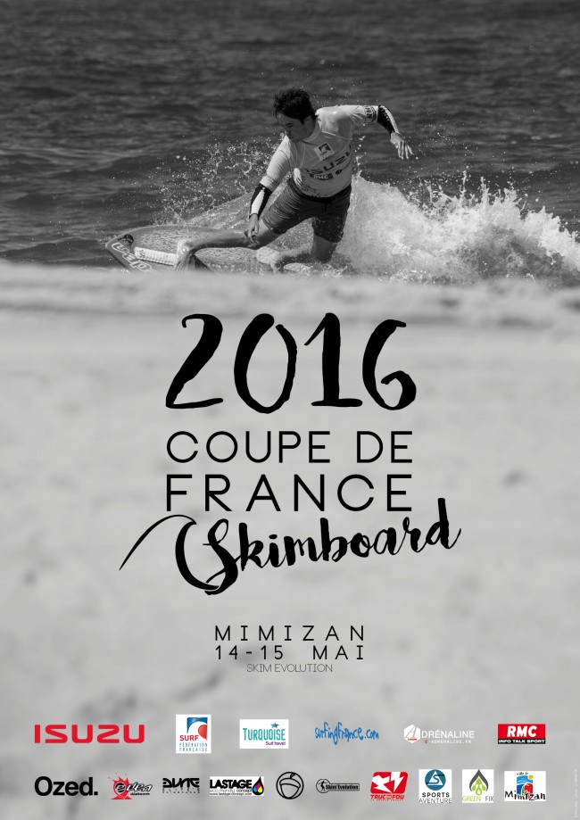 Affiche 1 ère étape de la Coupe de France de skimboard