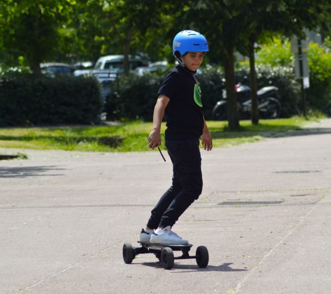 initiation skate électrique / EVO Spirit Switcher / E-Skate test / Bordeaux / Skim-Evolution