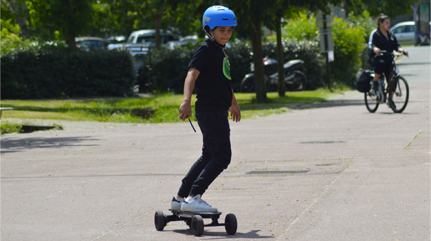 initiation skate électrique / EVO Spirit Switcher / E-Skate test / Bordeaux / Skim-Evolution